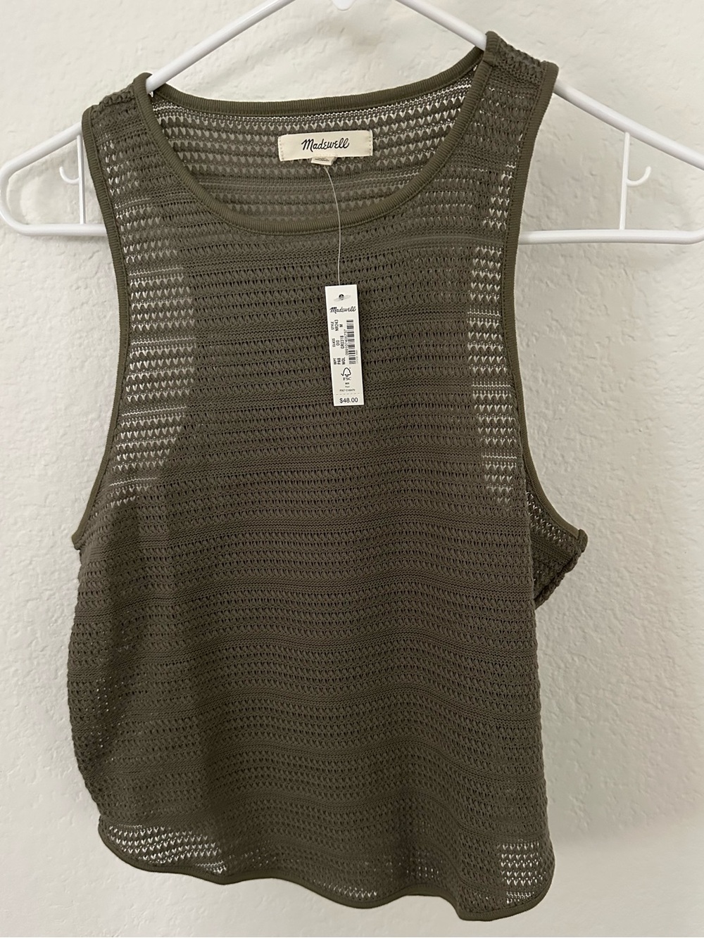 Madewell racerback knit tank NWT